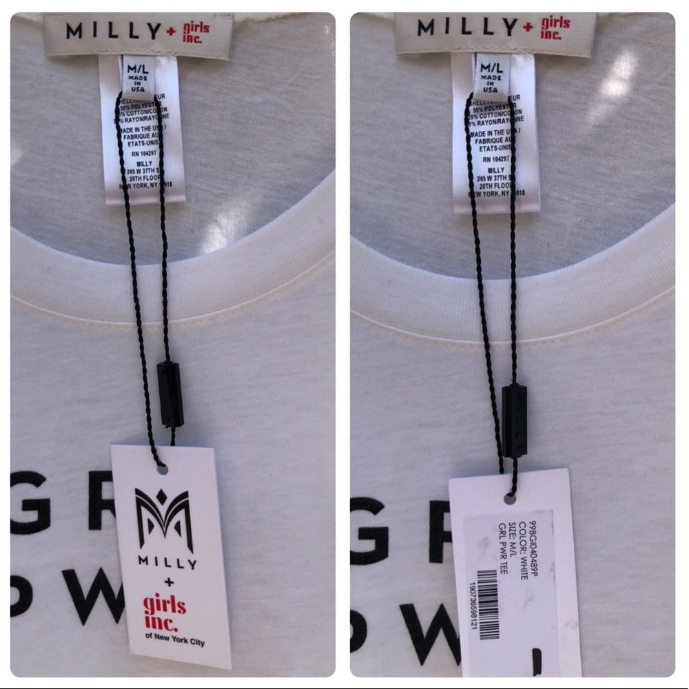 NEW Milly + Girls inc GRL PWR Collab Tee M/L - Picture 3 of 5